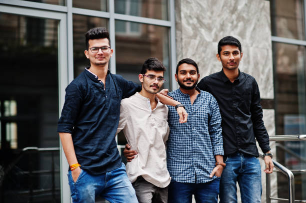 Group of four indian mans