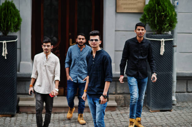 Group of four indian mans