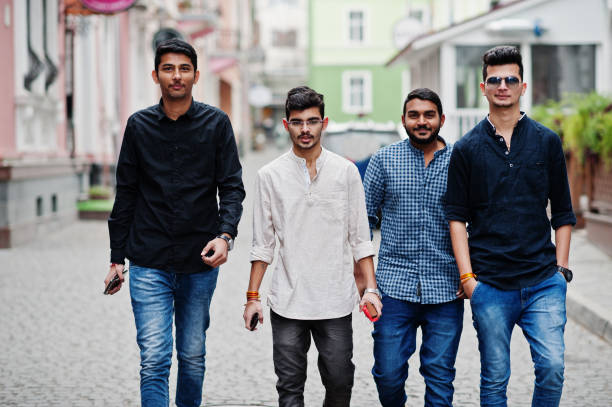 Group of four indian mans