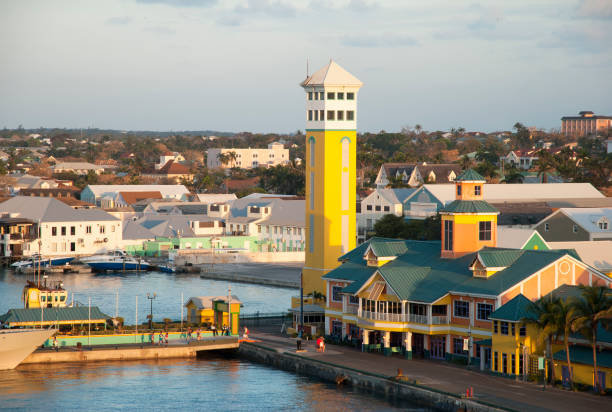 istock Nassau City Port At Dusk 1095571246