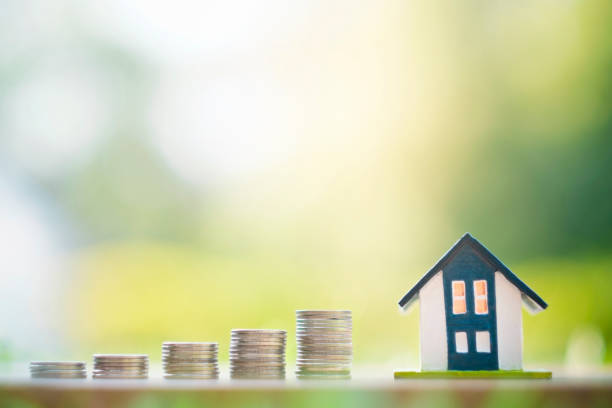 istock Copyspace of save money for house concept 1095571802