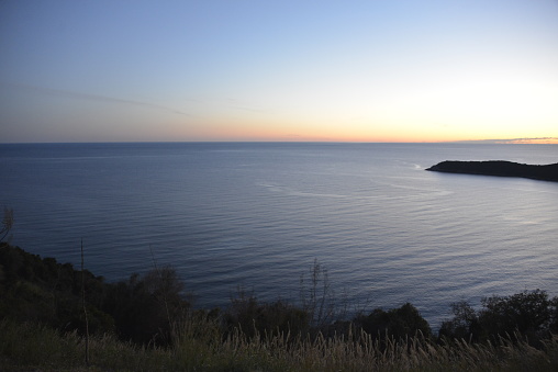 Sunrise (sunset) on the sea shore