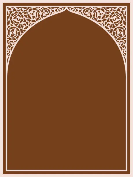 Vector illustration of Arabic Floral Arch.