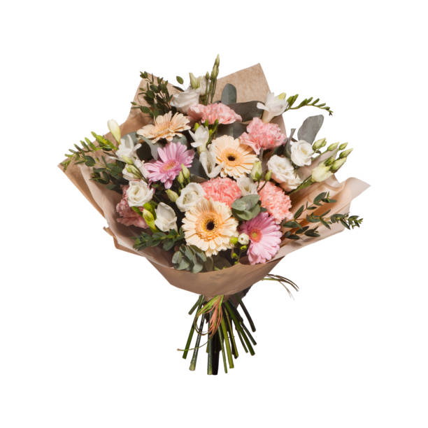 istock Bouquet of flowers on a white background. 1095588046