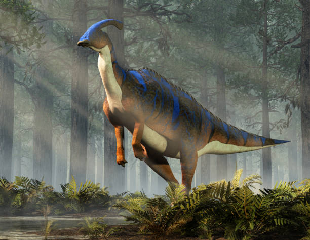 istock Parasaurolophus Standing in The Forest 1095591062