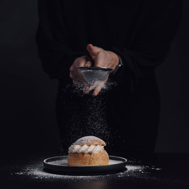 istock Swedish semla typical wheat bun with cream 1095598550