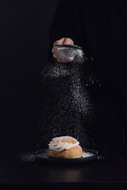 istock Swedish semla typical wheat bun with cream 1095598592