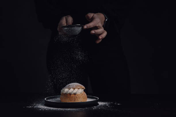istock Swedish semla typical wheat bun with cream 1095599474