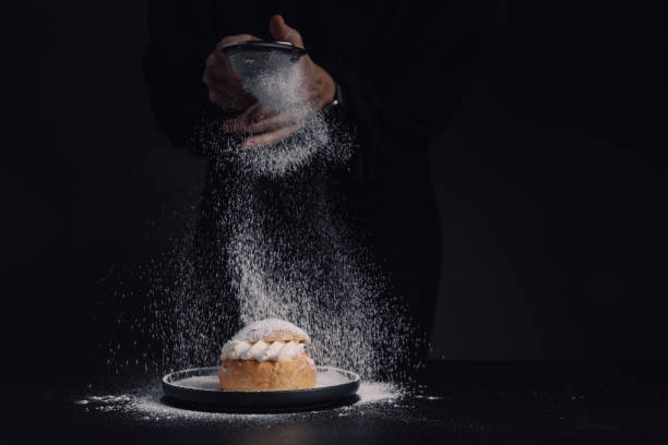istock Swedish semla typical wheat bun with cream 1095600098
