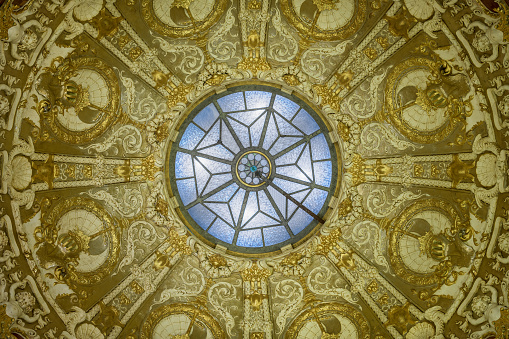 Dome of the mosque with oriental ornaments