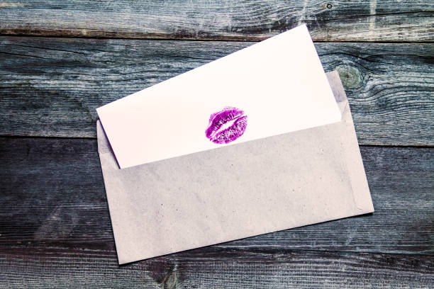 istock Love letter valentine's day gift on wooden table 1095612824