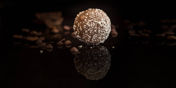 istock candies, chocolate sweets. top copy space. food background 1095614844