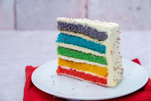 Rainbow sponge cake