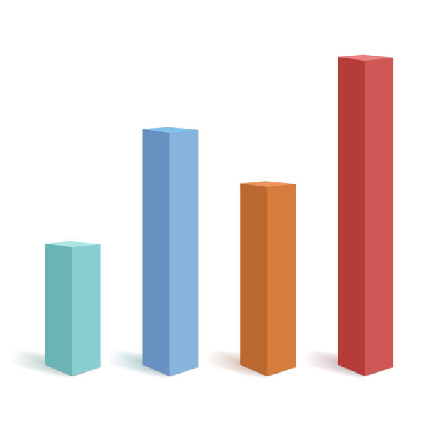 추상 infographics 템플릿입니다. 비즈니스 데이터 시각화입니다. - orange visualization built structure cube stock illustrations