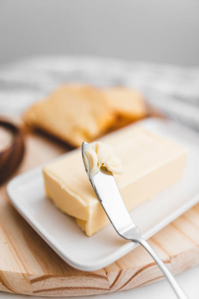 istock Bread with butter and oatmeal on the table 1095629444