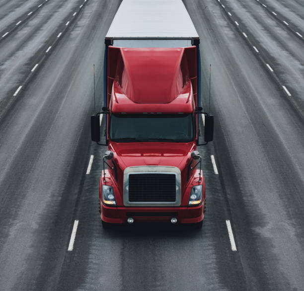 istock Semi Truck Symmetry 1095631144