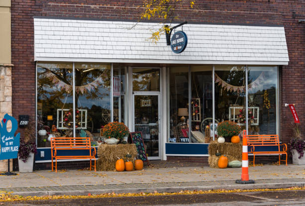 One of the many quaint little shops in downtown Charlevoix, Michigan.