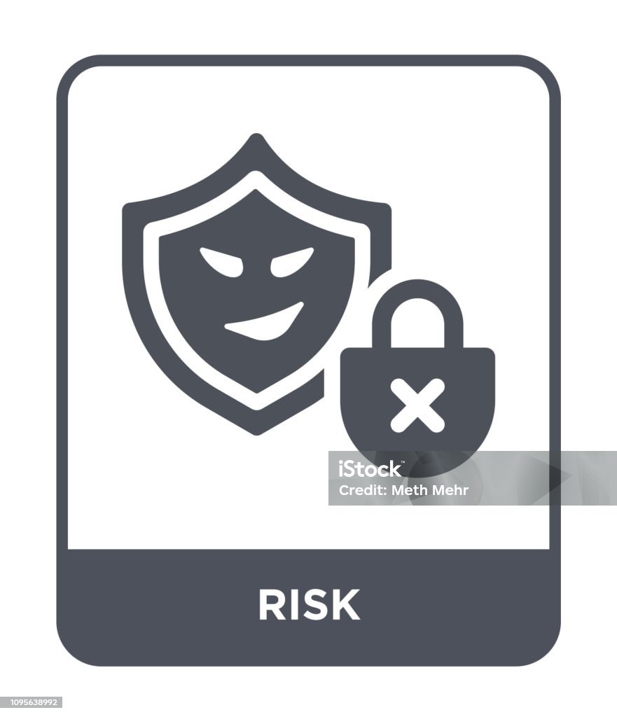 Risk Icon Vector On White Background Risk Trendy Filled Icons From