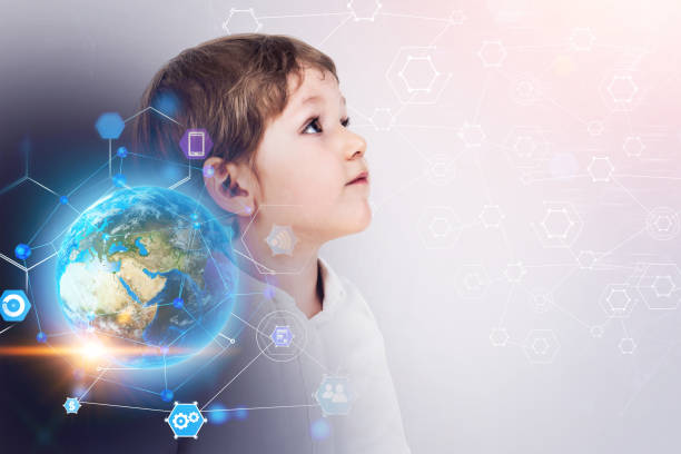 istock Adorable little boy, internet icons 1095648104