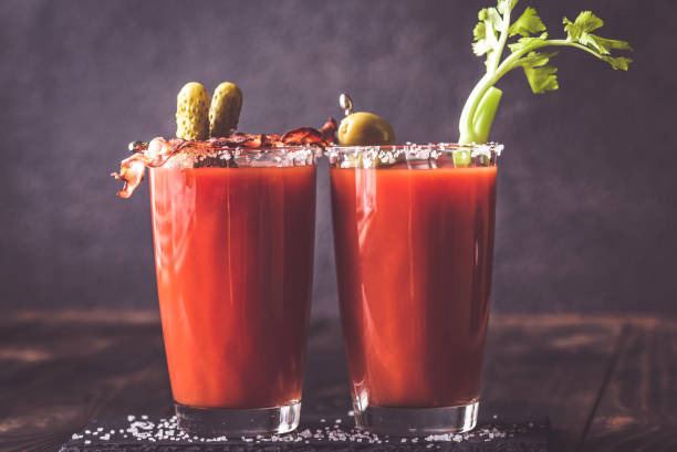 istock Two glasses of Bloody Mary 1095651254