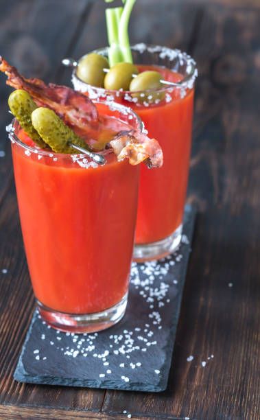 istock Two glasses of Bloody Mary 1095651264