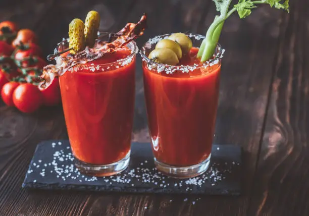 Photo of Two glasses of Bloody Mary