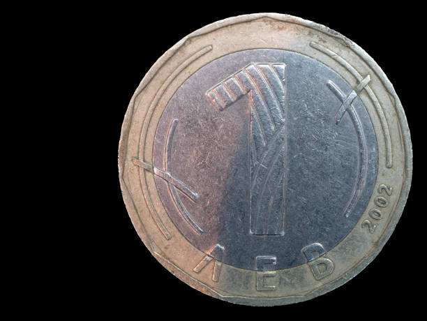 istock one bulgaria coin on black background 1095661688