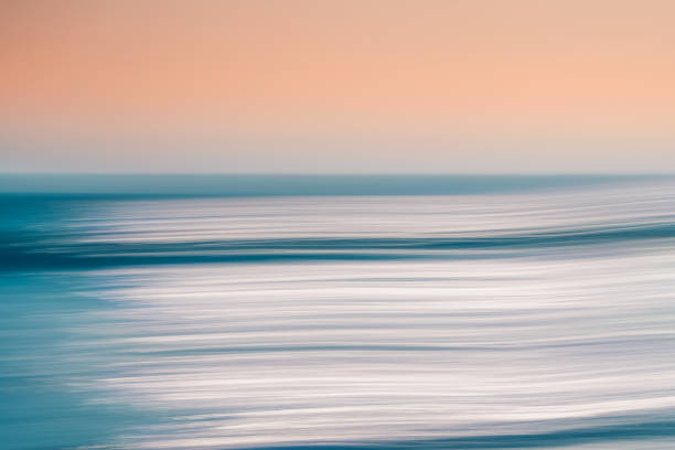 istock Abstract seascape in blue and pink colors 1095672404