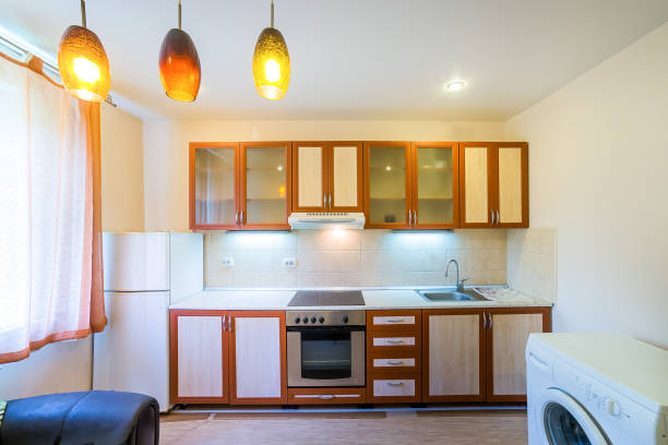 istock Photo of the light kitchen room 1095674812