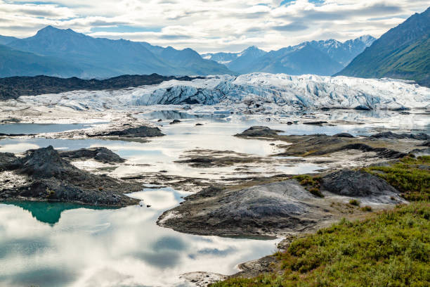 Matanuska Glacier in Alaska, USA stock photo