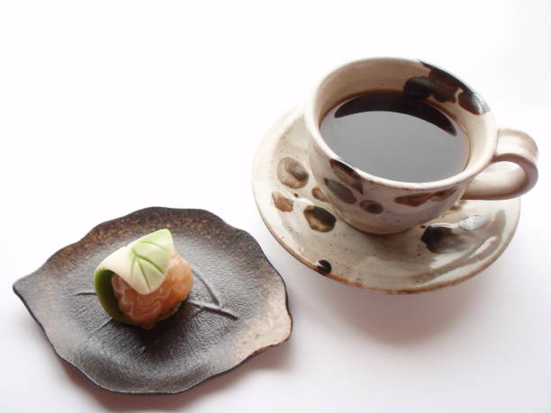 istock Coffee time with Japanese confectionery 1095688040