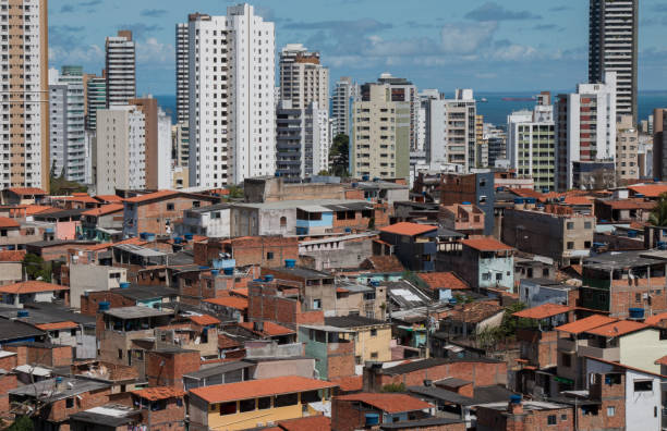istock Social inequality - Buildings and favela 1095689878