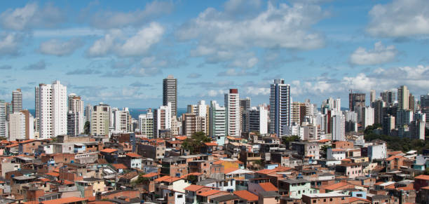 istock Social inequality - Buildings and favela 1095689946