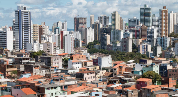 istock Social inequality - Buildings and favela 1095689948