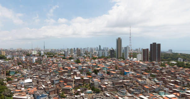 istock Social inequality - Buildings and favela 1095690192