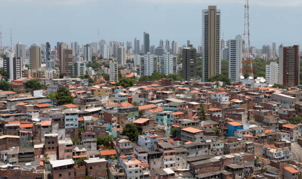 istock Social inequality - Buildings and favela 1095690204