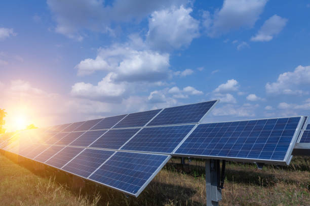 istock Solar panel, alternative electricity source - concept of sustainable resources, And this is a new system that can generate electricity more than the original, This's the sun tracking systems 1095712674