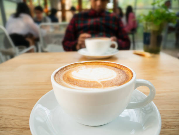 istock Cup of latte art coffee 1095715288