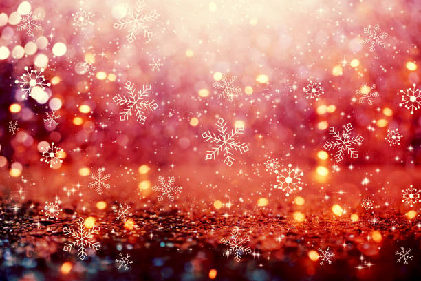 istock Snowflakes on an abstract shiny light background 1095718928