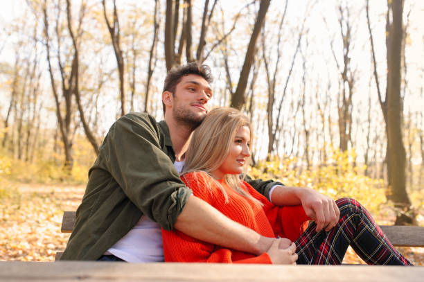 istock Young couple in the nature 1095722270
