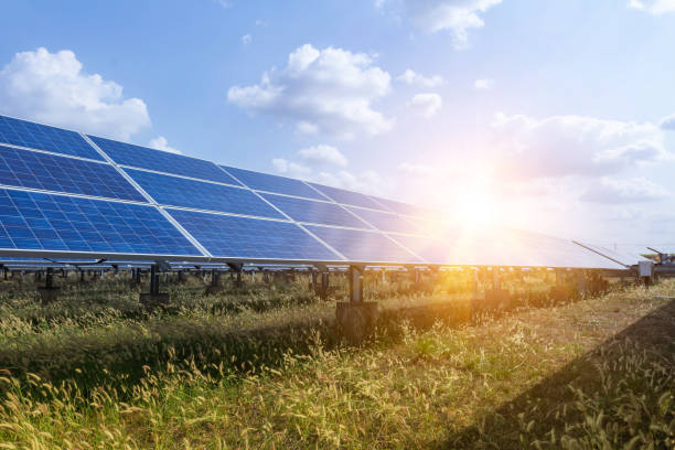 istock Solar panel, alternative electricity source - concept of sustainable resources, And this is a new system that can generate electricity more than the original, This's the sun tracking systems 1095733392