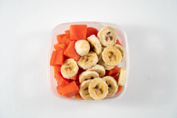 istock Fruits in a bowl on a white background. 1095764238