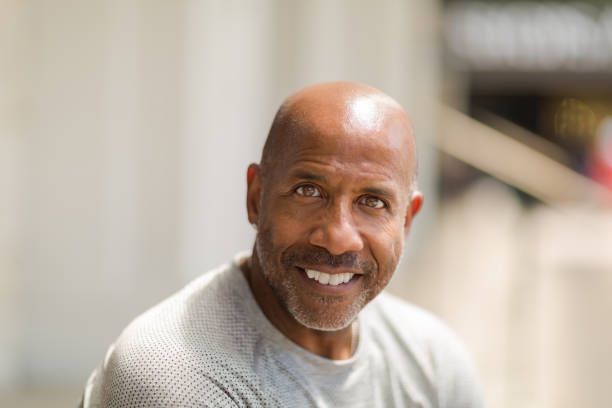 istock Happy mature African American man smiling outside. 1095770126