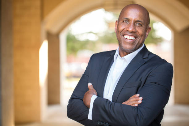 istock Mature African American businessman smiling. 1095770276