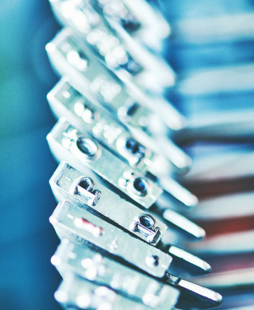 istock Abstract macro shot of a typewriter keys 1095773150