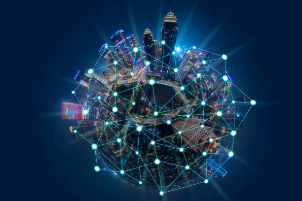 istock Miniature of Jakarta city with connection network 1095788178