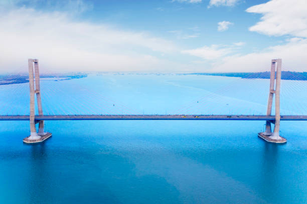 istock Beautiful Madura strait with Suramadu bridge 1095789536