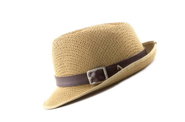 istock Vintage Straw hat fasion  isolated on white background. 1095803406
