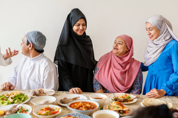 istock Muslim family having a Ramadan feast 1095803860