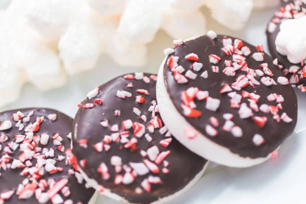 istock Variety of marshmallow toppings with peppermint and chocolate 1095804600